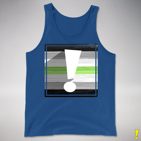 Agender Pride Flag Exclamation Point Premium Tank Top - Royal Blue